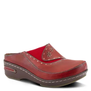 Spring Step Shoes  L'Artiste Chino Clogs Women’s Hand Painted Leather 2" Heel