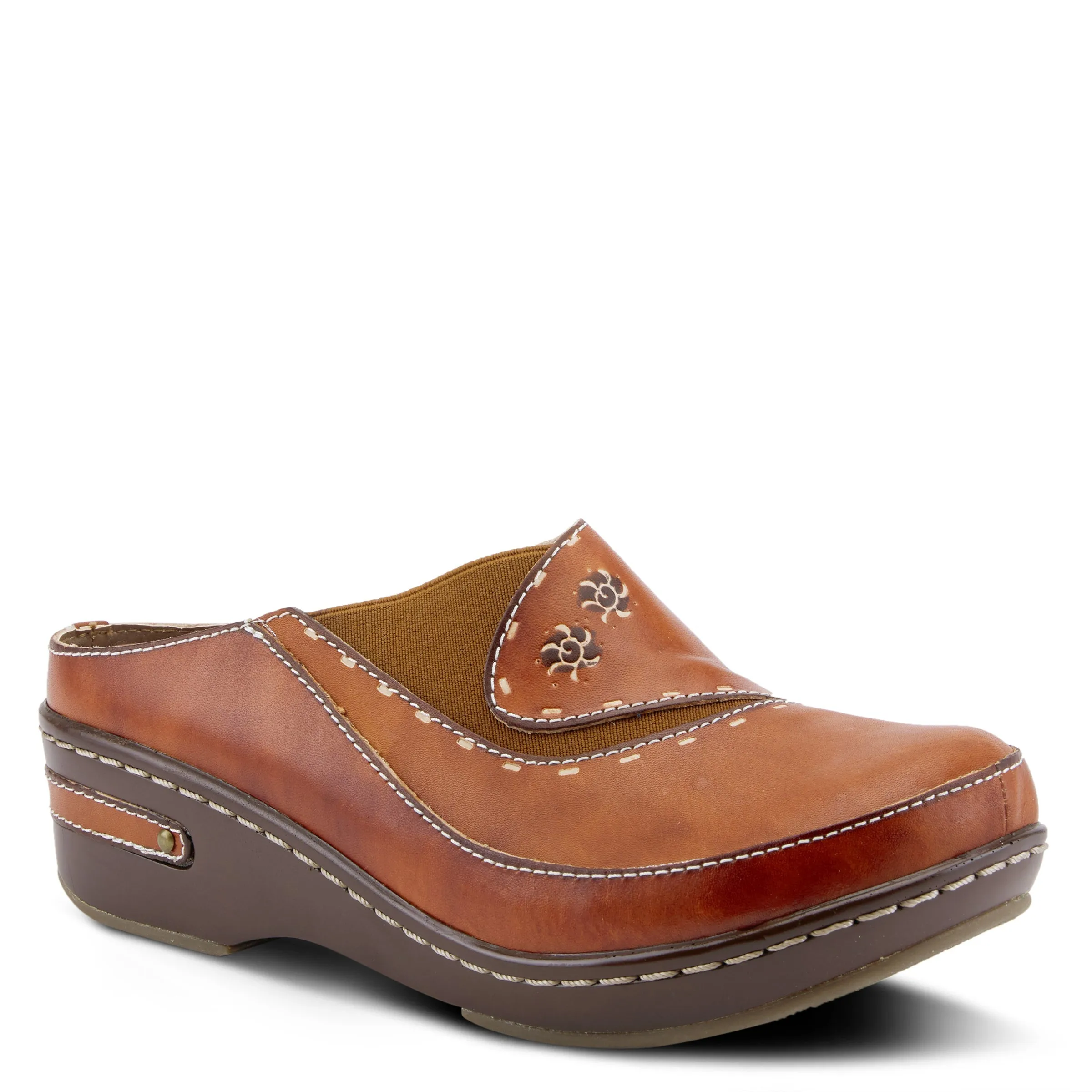 Spring Step Shoes  L'Artiste Chino Clogs Women’s Hand Painted Leather 2" Heel