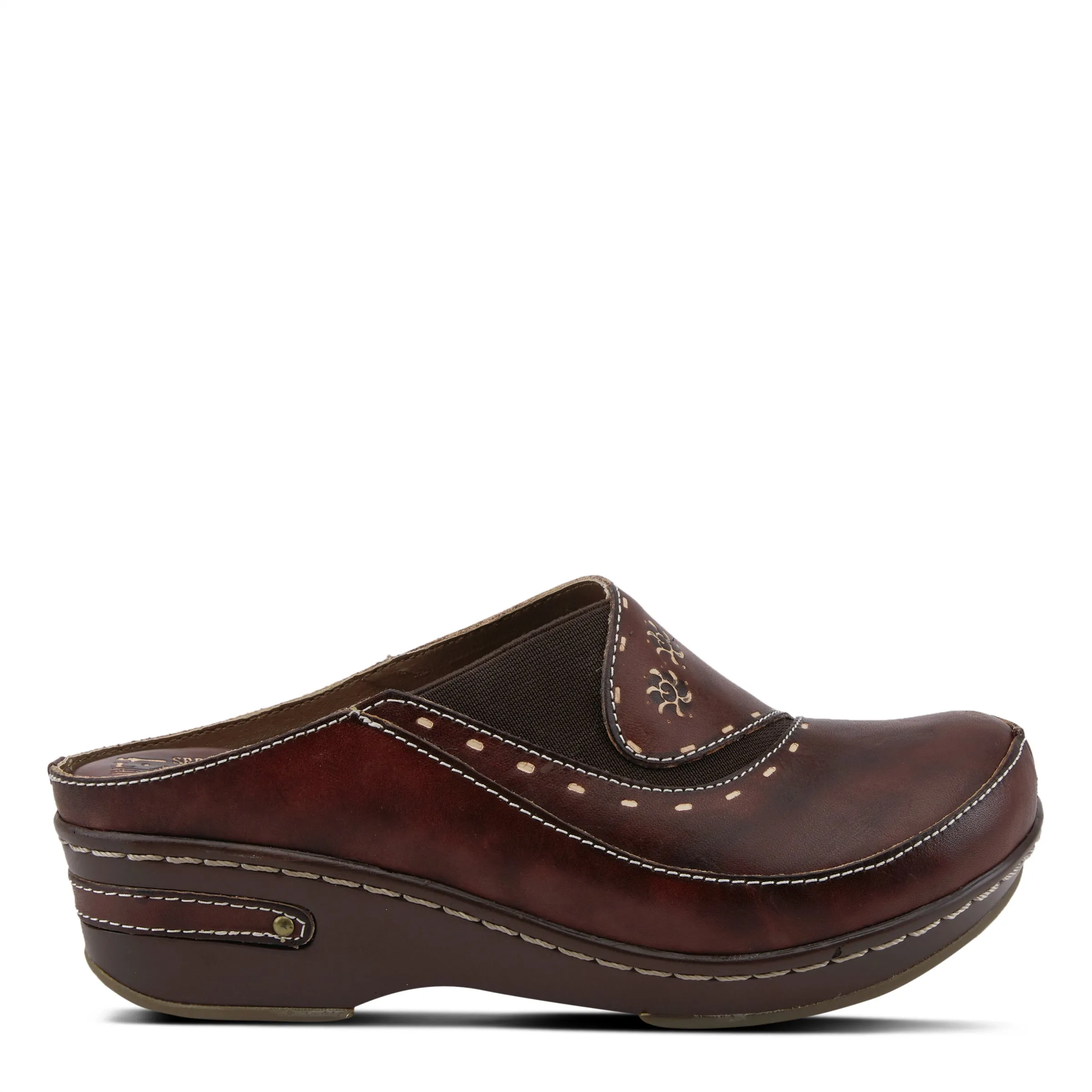 Spring Step Shoes  L'Artiste Chino Clogs Women’s Hand Painted Leather 2" Heel