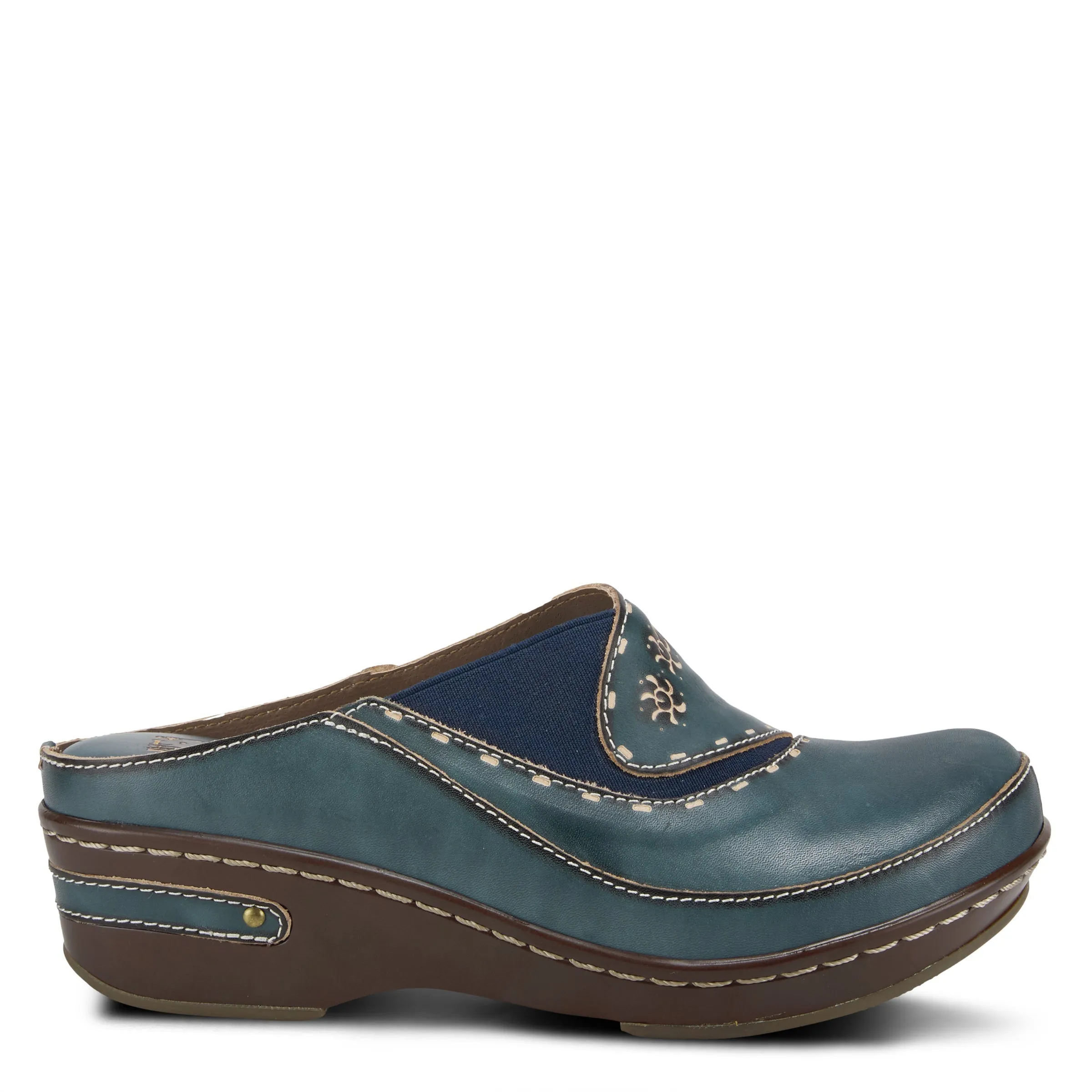 Spring Step Shoes  L'Artiste Chino Clogs Women’s Hand Painted Leather 2" Heel