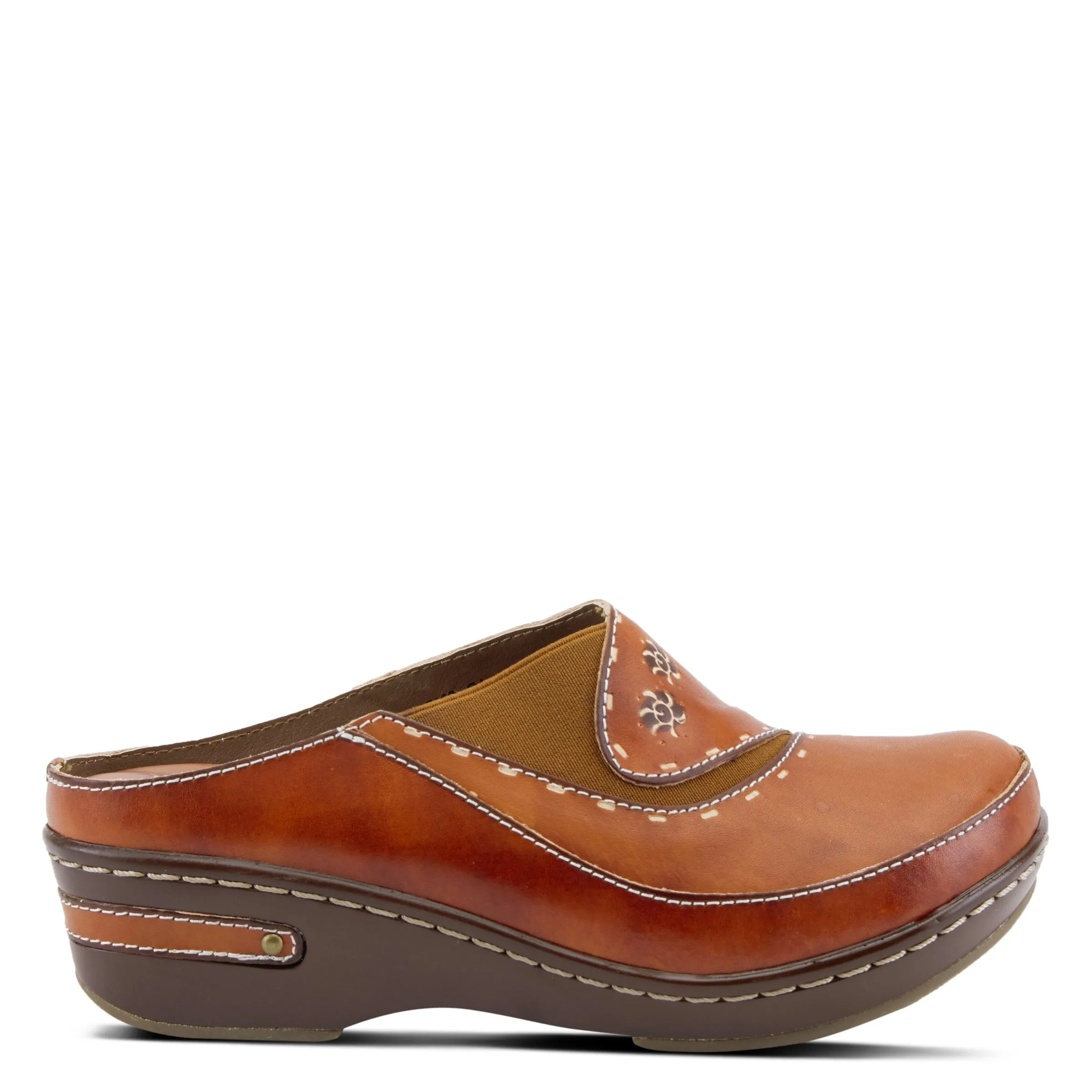 Spring Step Shoes  L'Artiste Chino Clogs Women’s Hand Painted Leather 2" Heel