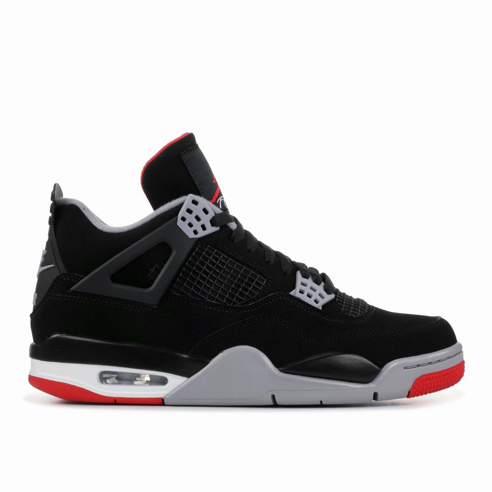 Breathable fabric foam - cushioned shoes Air Jordan 4 Retro "Bred / Black Cement" (2019)