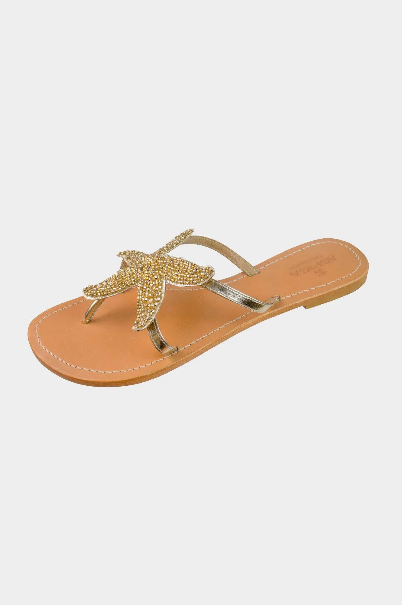 Starfish Leather Sandals | Gold