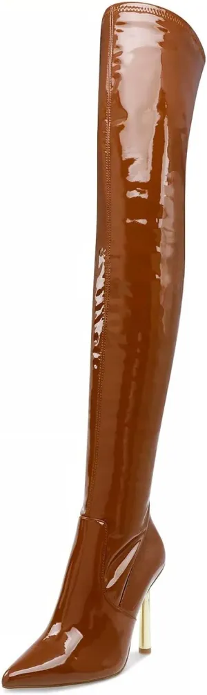 Steve Madden Vanquish Women's Faux Leather Over-the-Knee Thigh-High Boots
