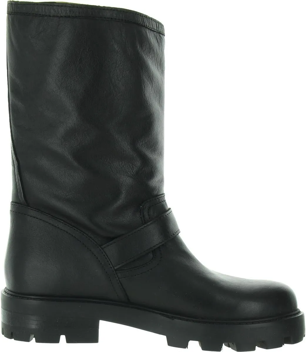 Steve Madden Womens Gleeson Faux Leather Platforms Motorcycle Boots