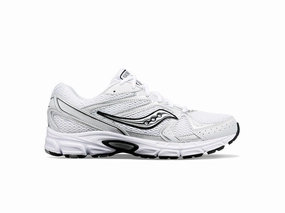 Lightweight Construction coronation - themed running shoes Saucony Grid Ride Mellenium 'White/Silver'