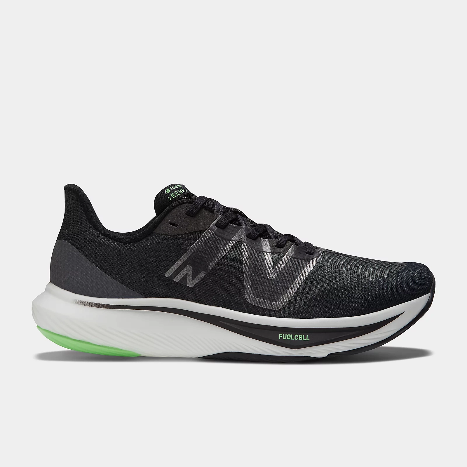 New Balance FuelCell Rebel v3 'Black/Vibrant Spring' Unique grip Fit Freedom