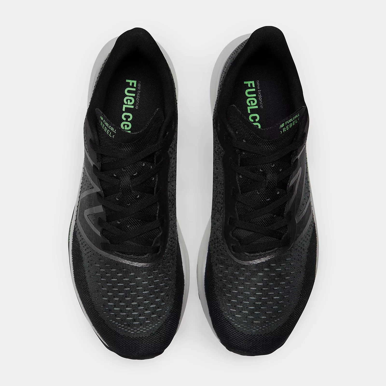 New Balance FuelCell Rebel v3 'Black/Vibrant Spring' Neutral Stride Effortless Fit