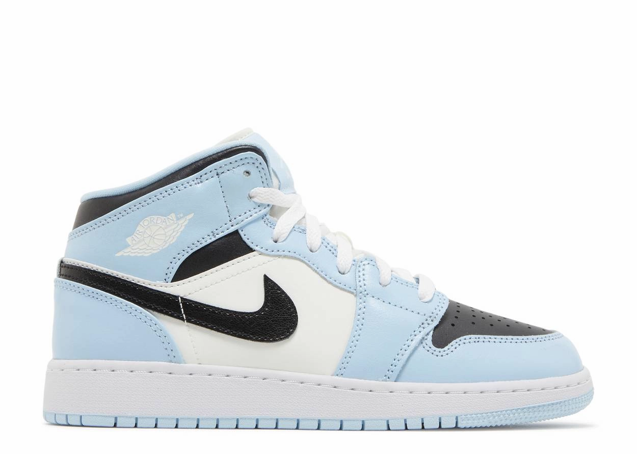 Jordan 1 Mid Ice Blue (2022) (GS) (Preowned) race accessory