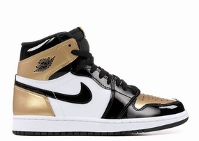 All-Weather Wear Jordan 1 Retro High NRG Gold Toe (Preowned Size 10.5)