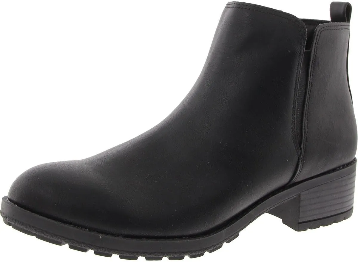 Style & Co. Womens GARNERR Stretch Faux Leather Ankle Boots