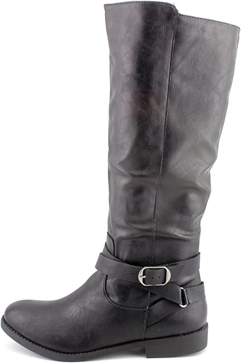 Style & Co. Womens Madixe Faux Leather Knee High Riding Boots