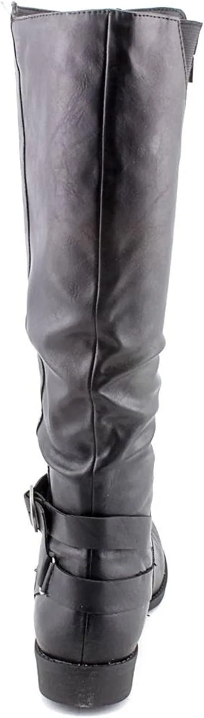 Style & Co. Womens Madixe Faux Leather Knee High Riding Boots
