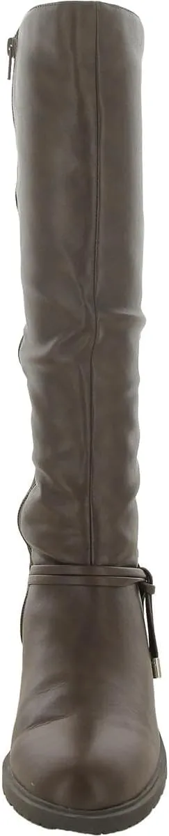 Style & Co. Womens Verrlee Faux Leather Riding Knee-High Boots