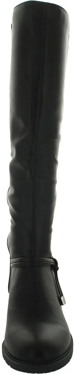 Style & Co. Womens Verrlee Faux Leather Riding Knee-High Boots