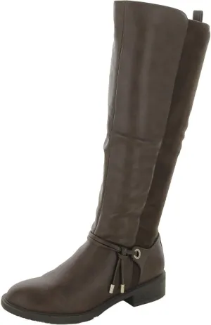 Style & Co. Womens Verrlee Faux Leather Riding Knee-High Boots