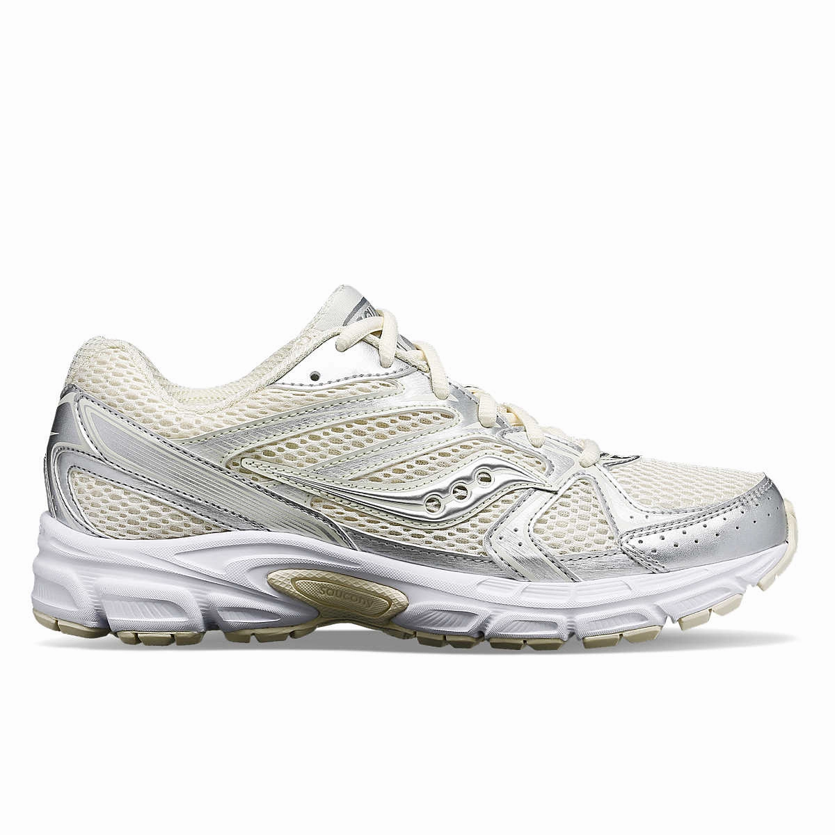 Women's Saucony Grid Ride Millenium 'White/Cream' Slippery Surface Running