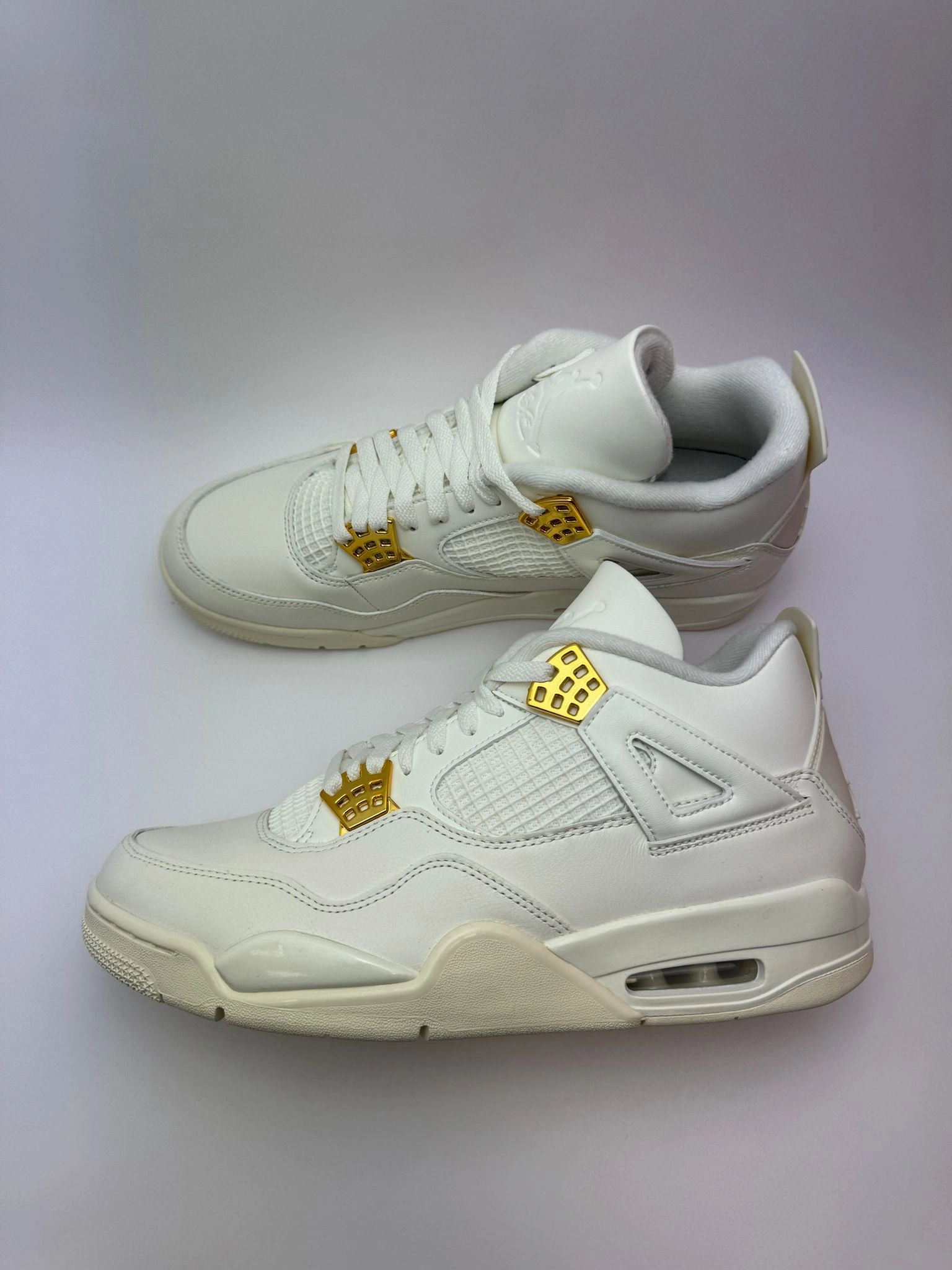Jordan 4 Retro "Metallic Gold" breathable nylon shoes soft - surface running shoes
