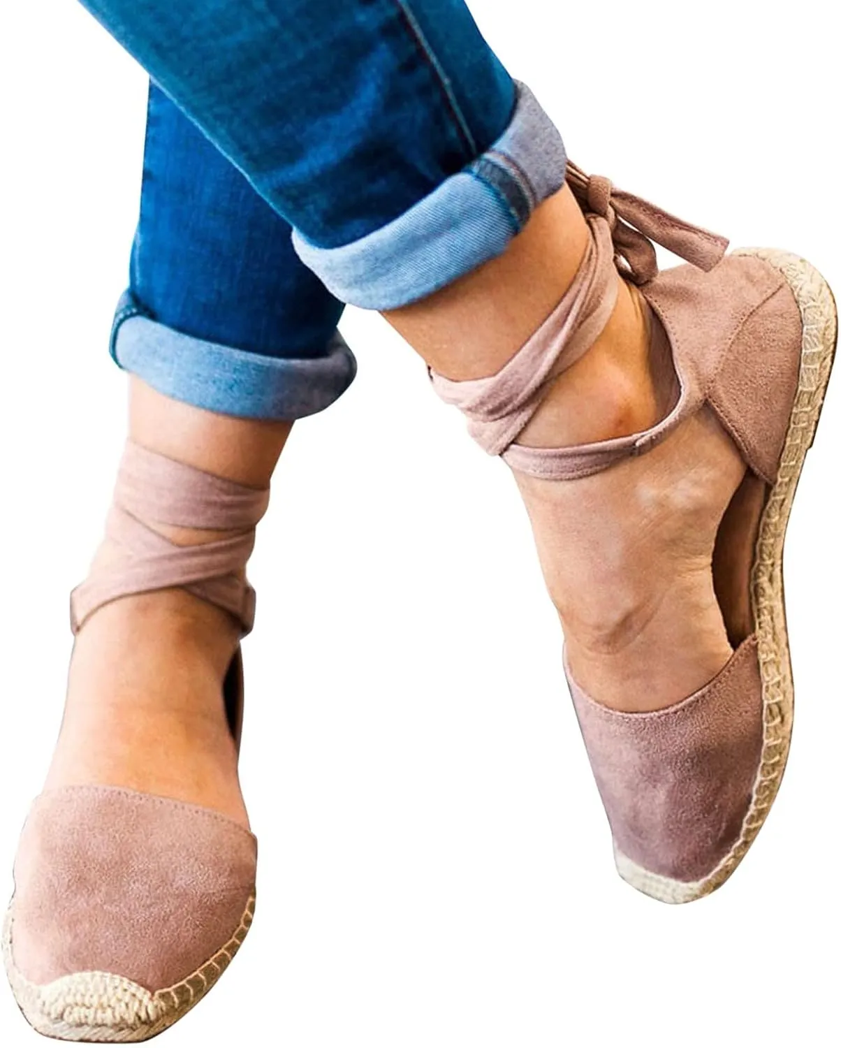 Summer Fashion Womens Casual Shoes Flat Lace Up Leisure Sandals Memory Foam I Love Sandals for Women