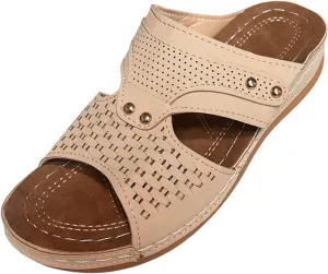 Summer Solid Slip On Casual Open Toe Wedges Comfortable Beach Shoes Sandals Slippers Lady Memory Foam Flip Flop