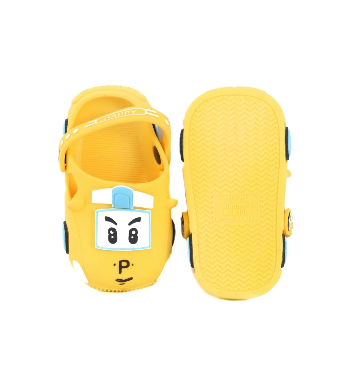 Sunny Raceway Yellow Car Pattern Clogs for Boys by Yellow Bee