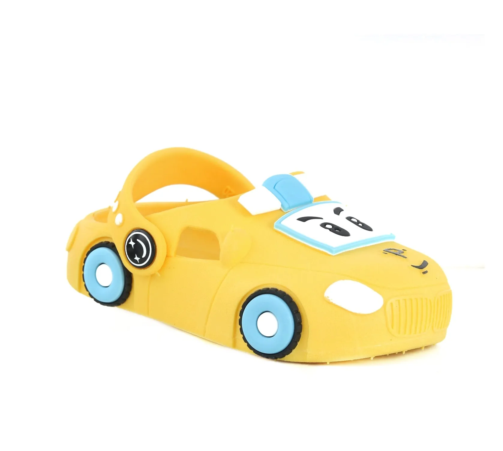 Sunny Raceway Yellow Car Pattern Clogs for Boys by Yellow Bee
