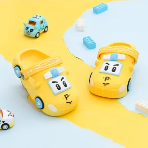 Sunny Raceway Yellow Car Pattern Clogs for Boys by Yellow Bee
