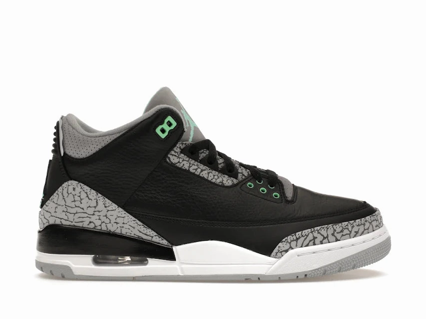 Breathable Lining Jordan 3 Retro Green Glow
