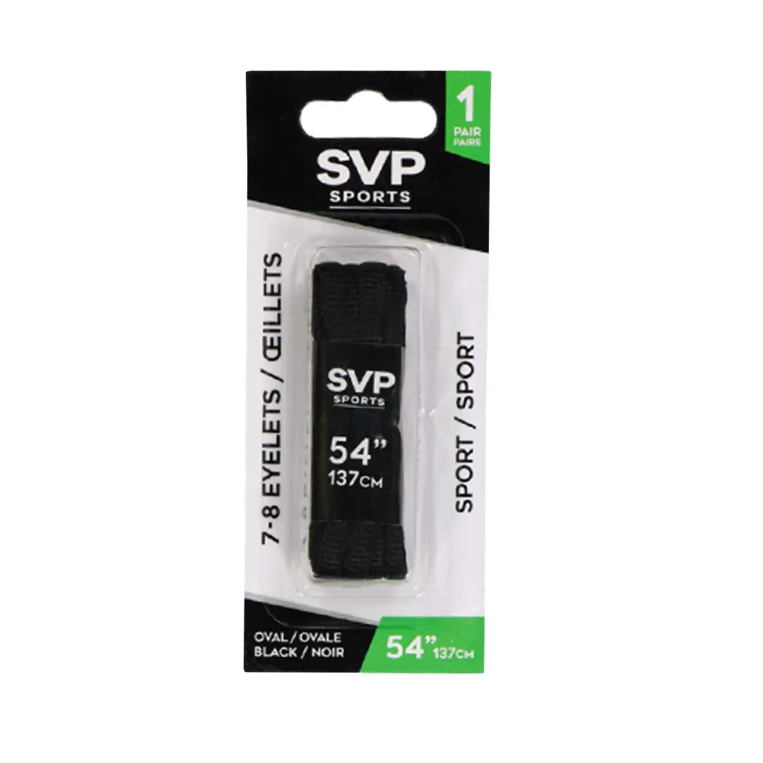 SVP Sports - 54in Shoelace (Oval) (DM21167 OVAL-BLK-54)