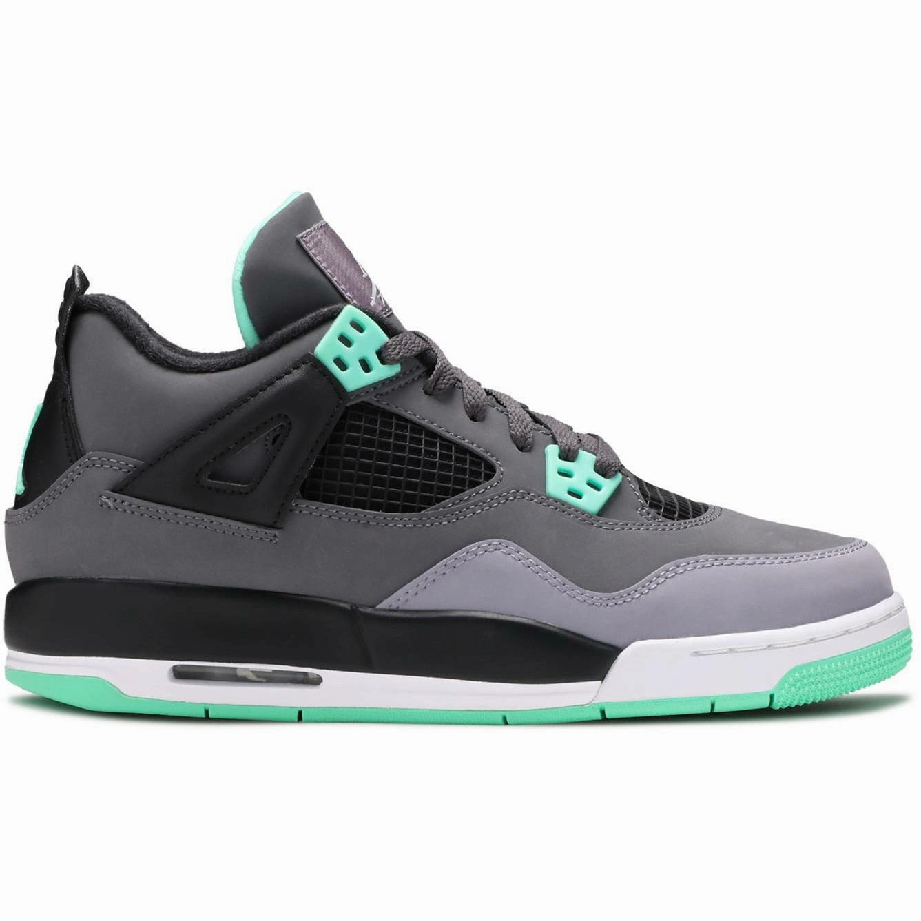 Air Jordan 4 Retro "Green Glow" (GS/Juniors) (2012) Cushioned Toe water - resistant running option