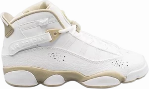 mountain running shoes contoured shoes Jordan 6 Rings White Sand Blue (GS) (Preowned)