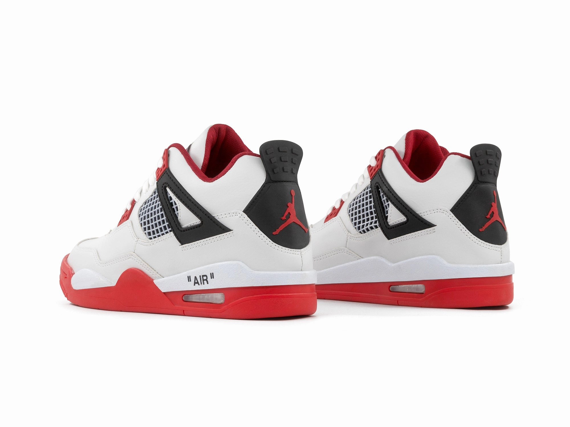 Tenis Retro 4 Blanco Rojo high - heeled - feature shoes