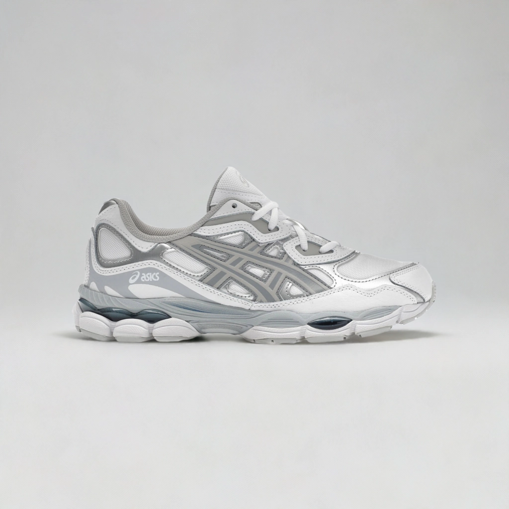 ASICS Gel-NYCWhite Oyster Grey slip - resistant shoes running at night
