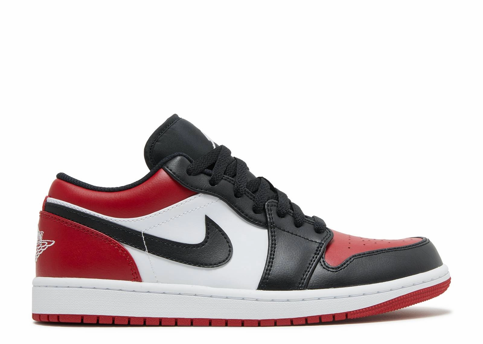 Jordan 1 Low Bred Toe Breathable fabric Seamless Upper Design