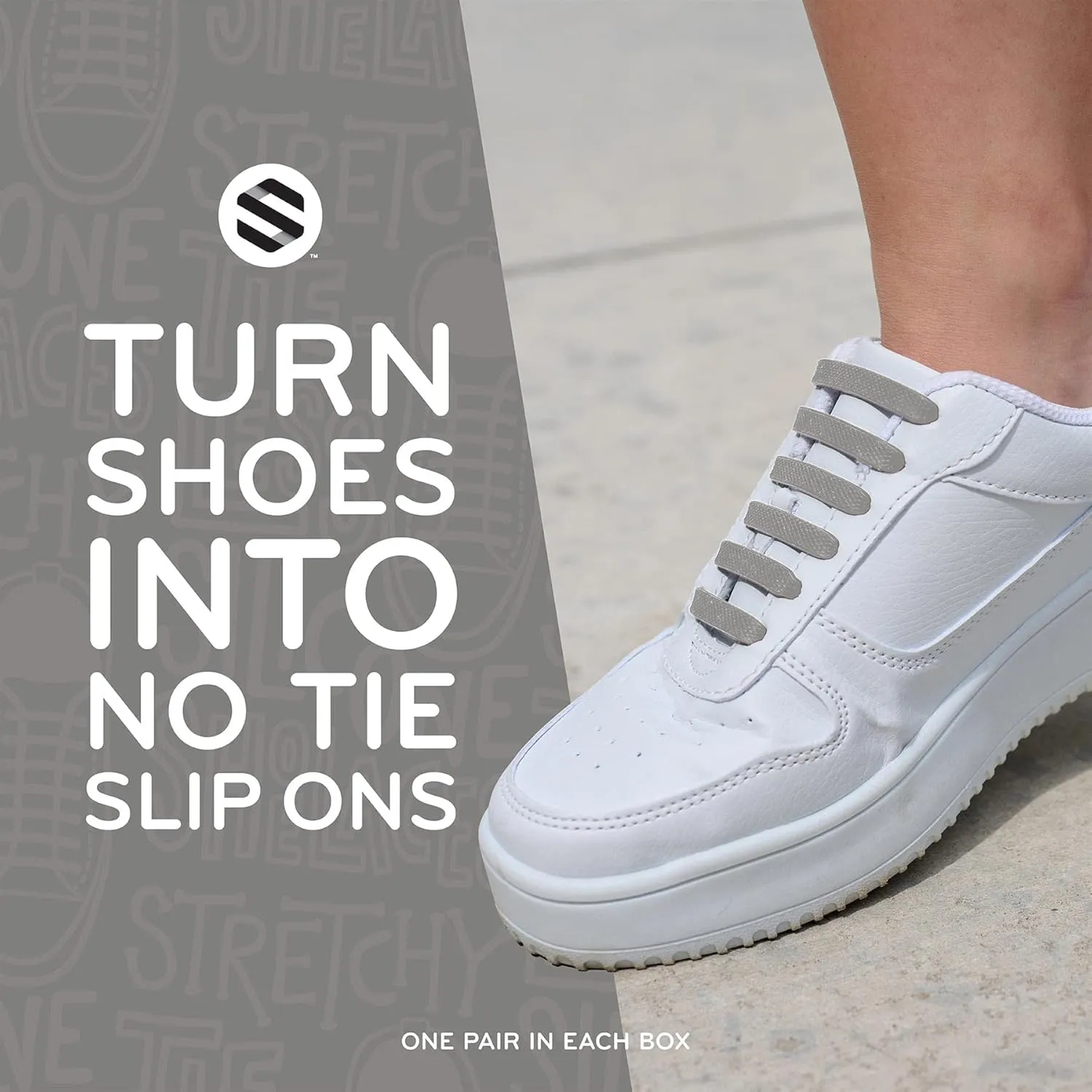 THE ORIGINAL STRETCHLACE No Tie Shoe Laces for Kids and Adult Stretchy Tieless Silicone Straps