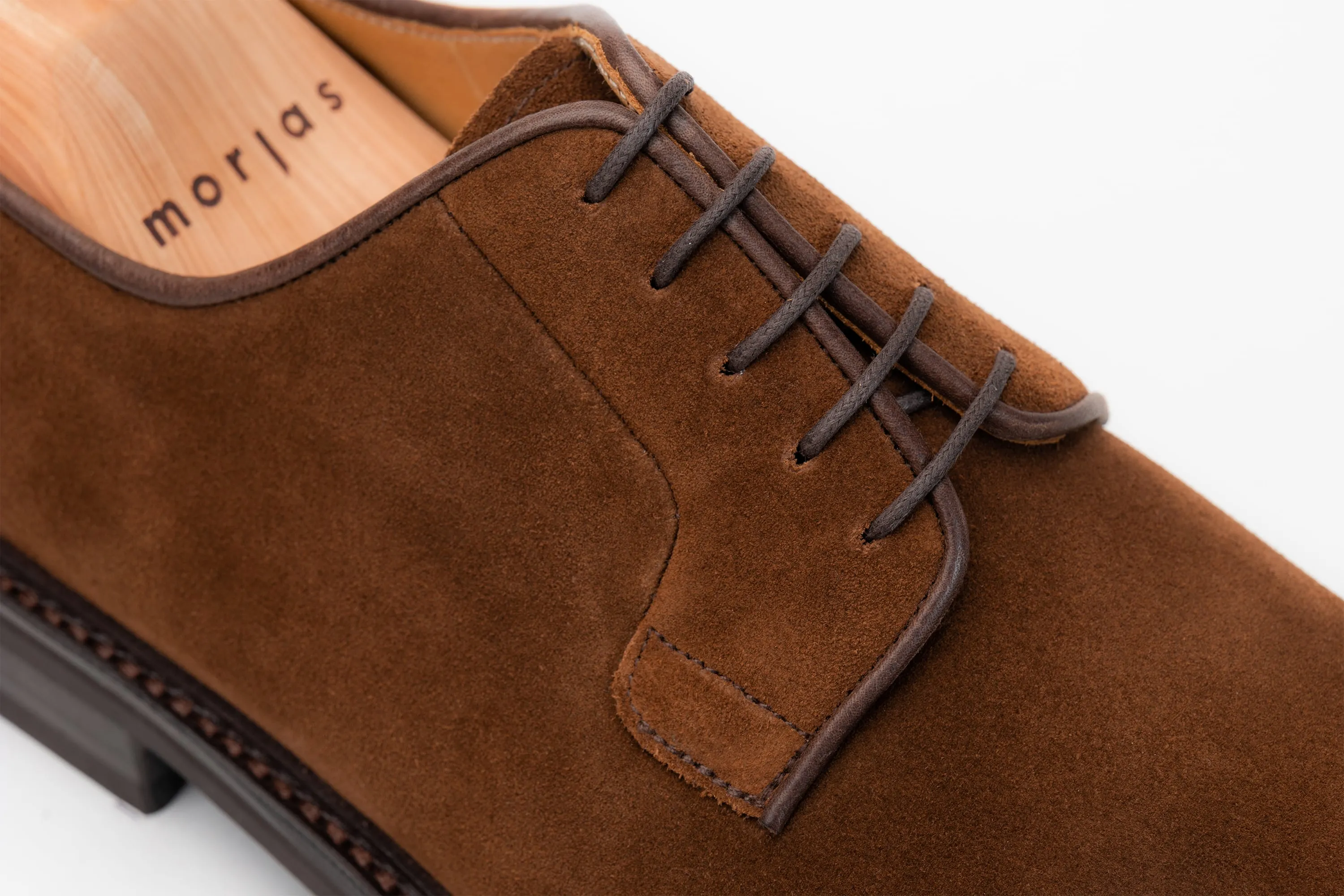 The Plain Toe Blucher - Medium Brown Suede