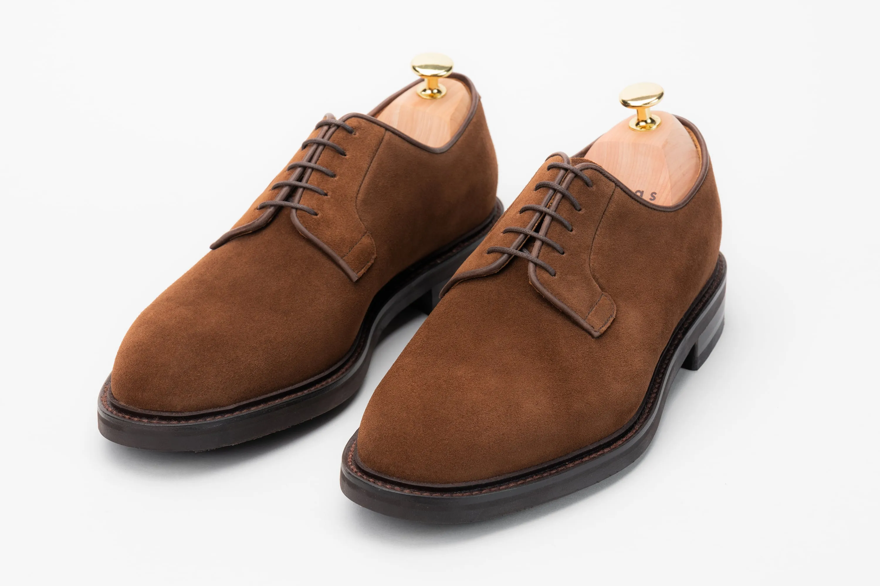 The Plain Toe Blucher - Medium Brown Suede