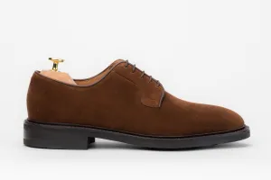 The Plain Toe Blucher - Medium Brown Suede