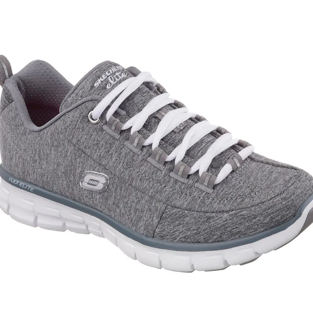 These show light use! Skechers Elite Women's Memory Foam Shoes in Grey, Sz 7.5