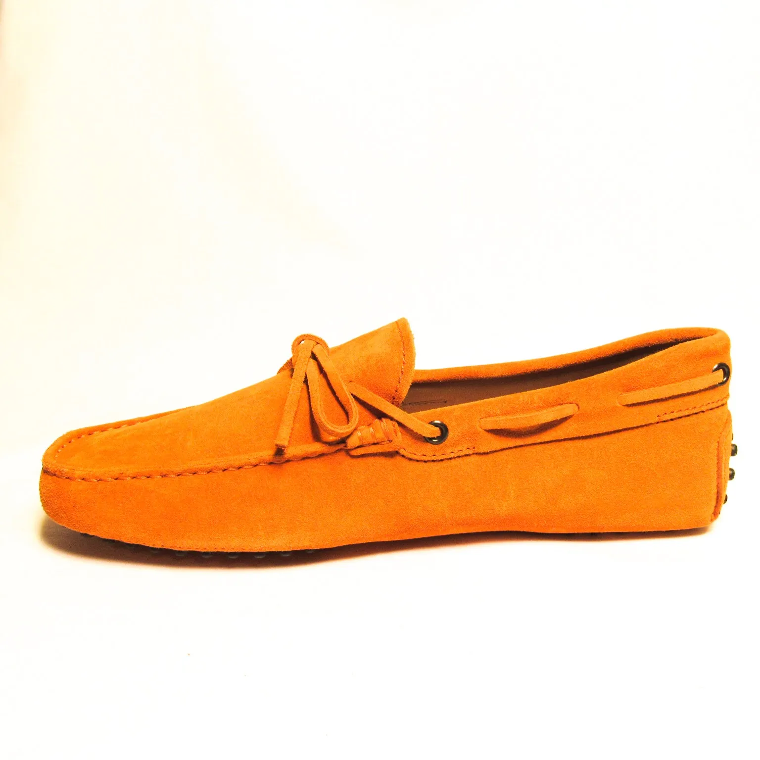 Tod's Suede Tie Moccasins - Orange