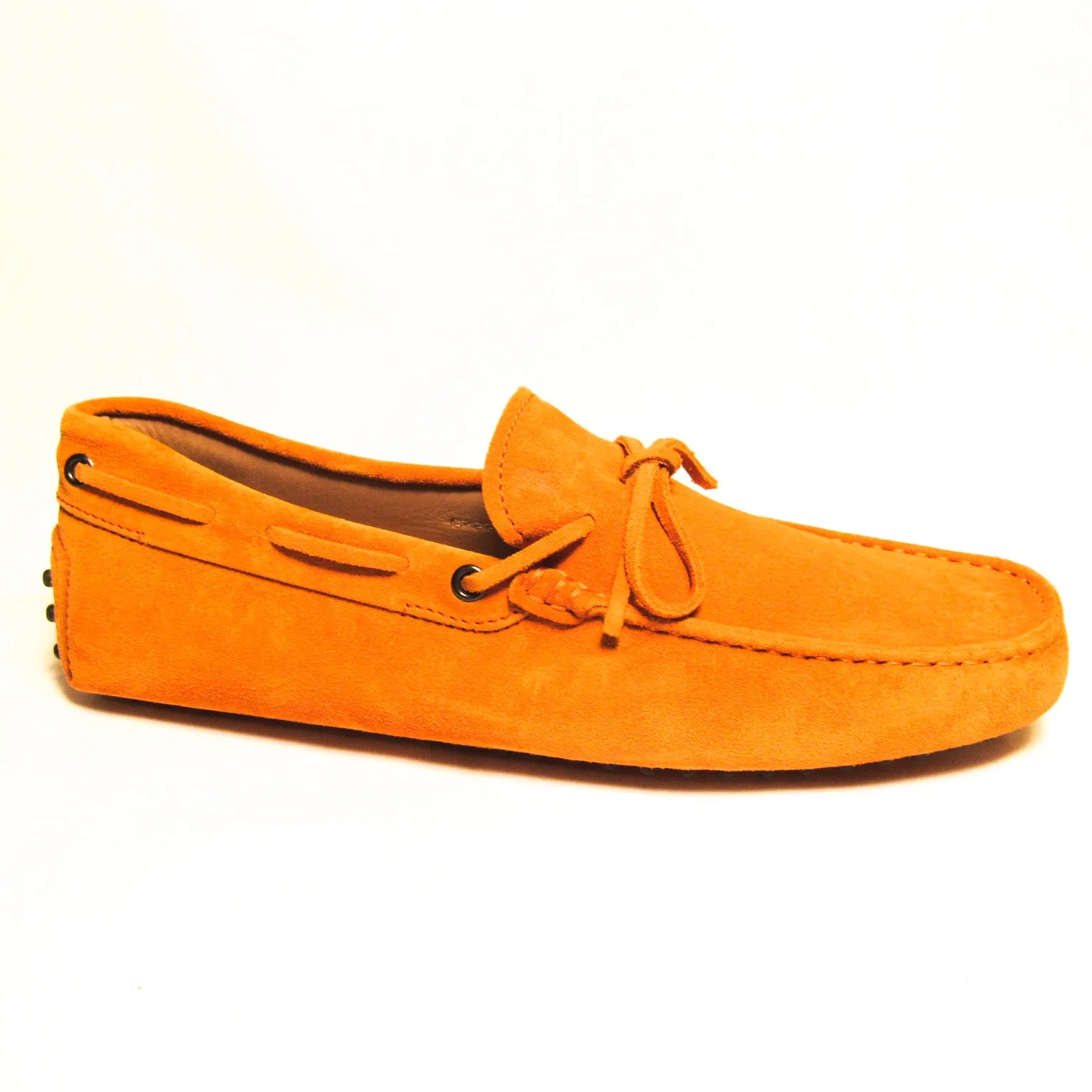 Tod's Suede Tie Moccasins - Orange