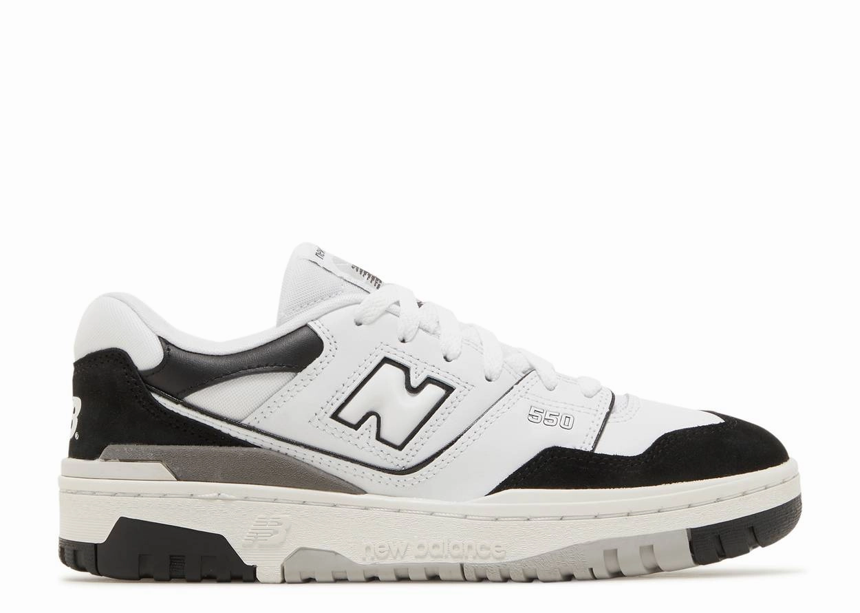 New Balance 550 White Black Rain Cloud (GS) Sleek