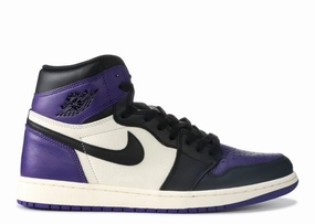 flat - footed shoes marathon runner shoes Jordan 1 Retro High Court Purple (Preowned Size 11)