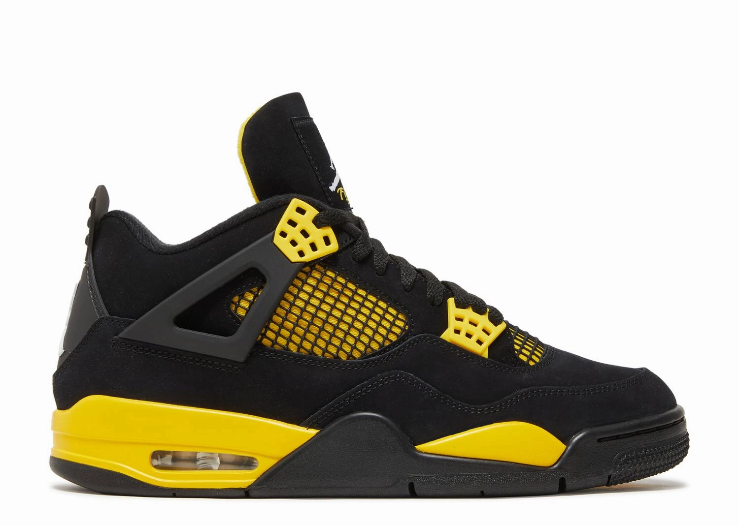Air Jordan 4 Retro "Thunder" 2023 (Myrtle Beach Location) running during a thunderstorm Grippy Sole