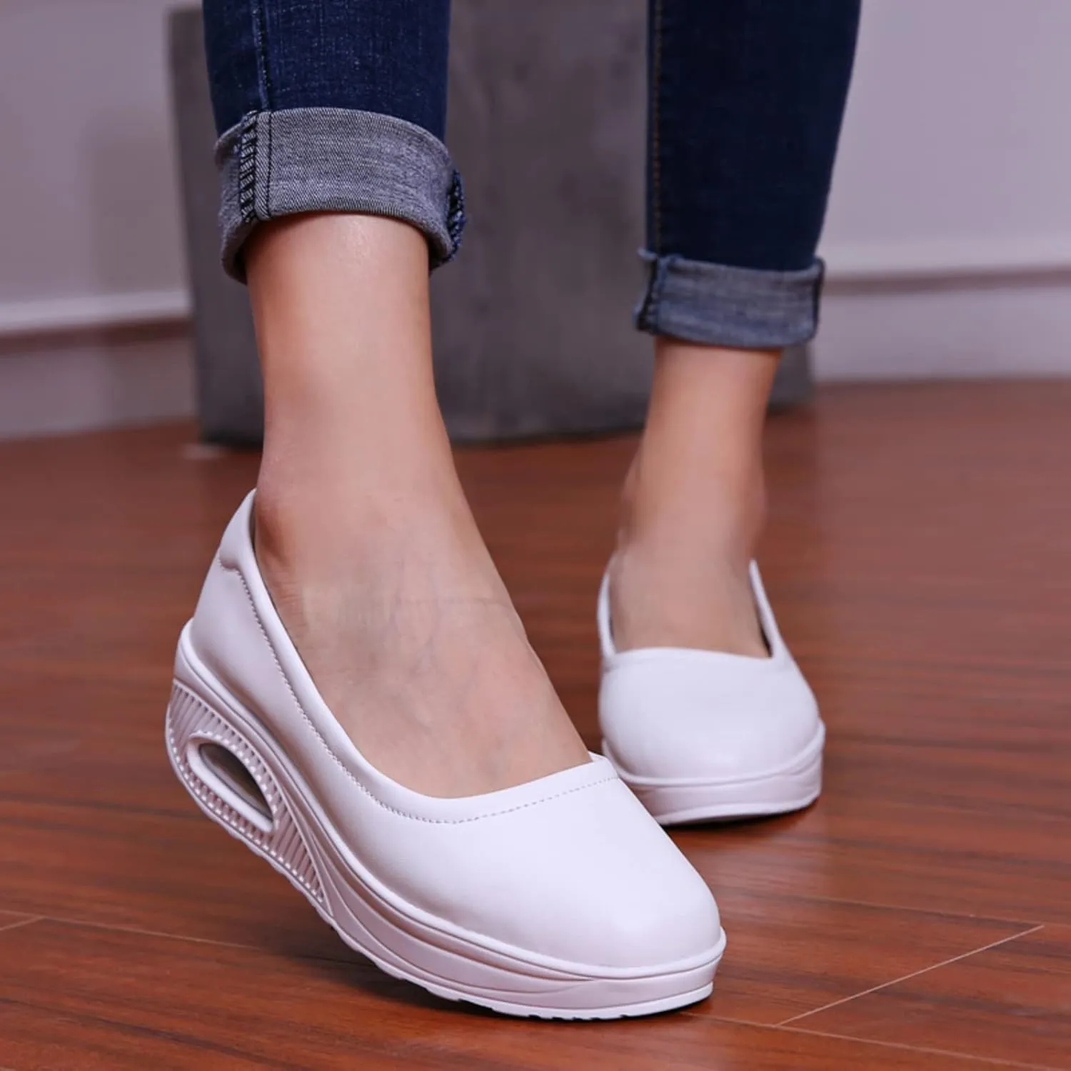 Touchmosees Air Cushion Nurse Sneakers Orthopedic Diabetic Walking Wedge Sneaker Platform Breathable Sneakers