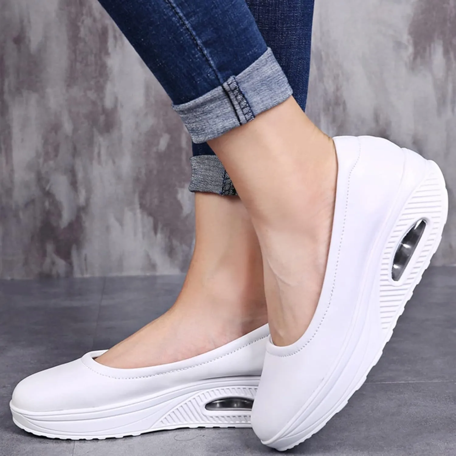 Touchmosees Air Cushion Nurse Sneakers Orthopedic Diabetic Walking Wedge Sneaker Platform Breathable Sneakers