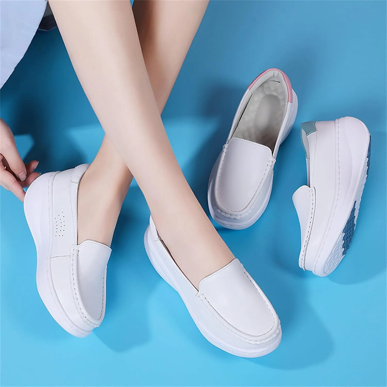 Touchmosees Air Cushion Nurse Sneakers Orthopedic Diabetic Walking Wedge Sneaker Platform Breathable Sneakers