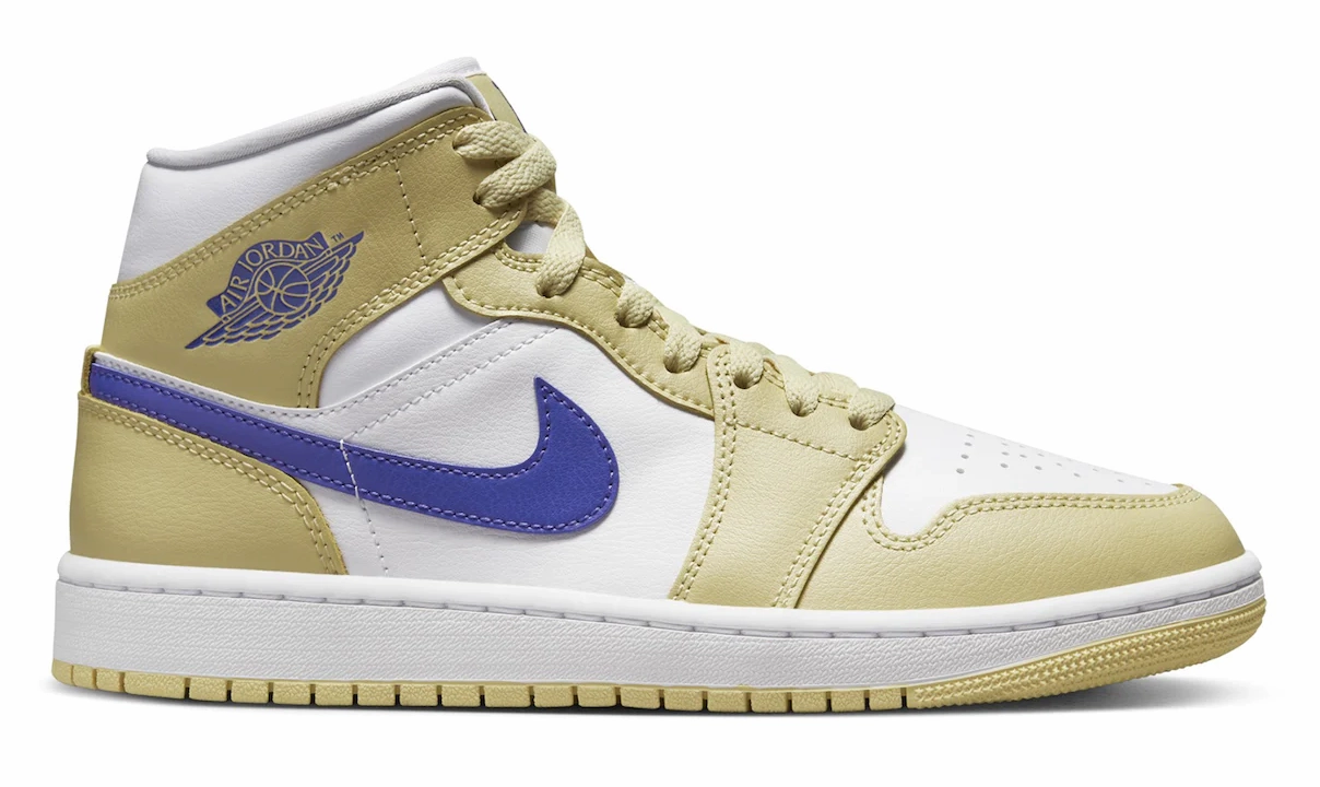 Wmns Air Jordan 1 Mid "Lemon Wash Lapis" (Wilmington Location) Comfortable Exercise