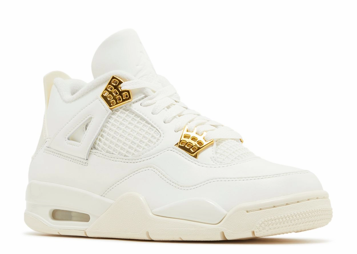Air Jordan 4 Retro "Metallic Gold" (Wmns) (2024) zippered running wear high - top style