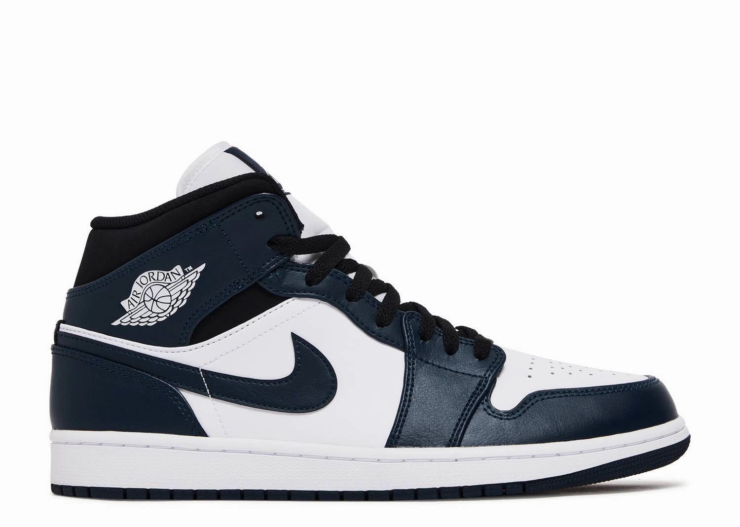 Air Jordan 1 Mid "Armory Navy" (Wilmington Location) Stretchable Mesh Lightweight Knit Fabric